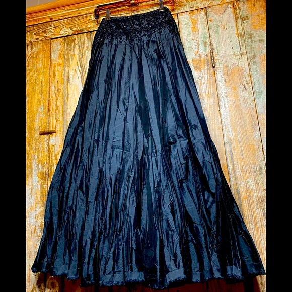 FREE PEOPLE Beaded Maxi Full Skirt - Picture 1 of 10
